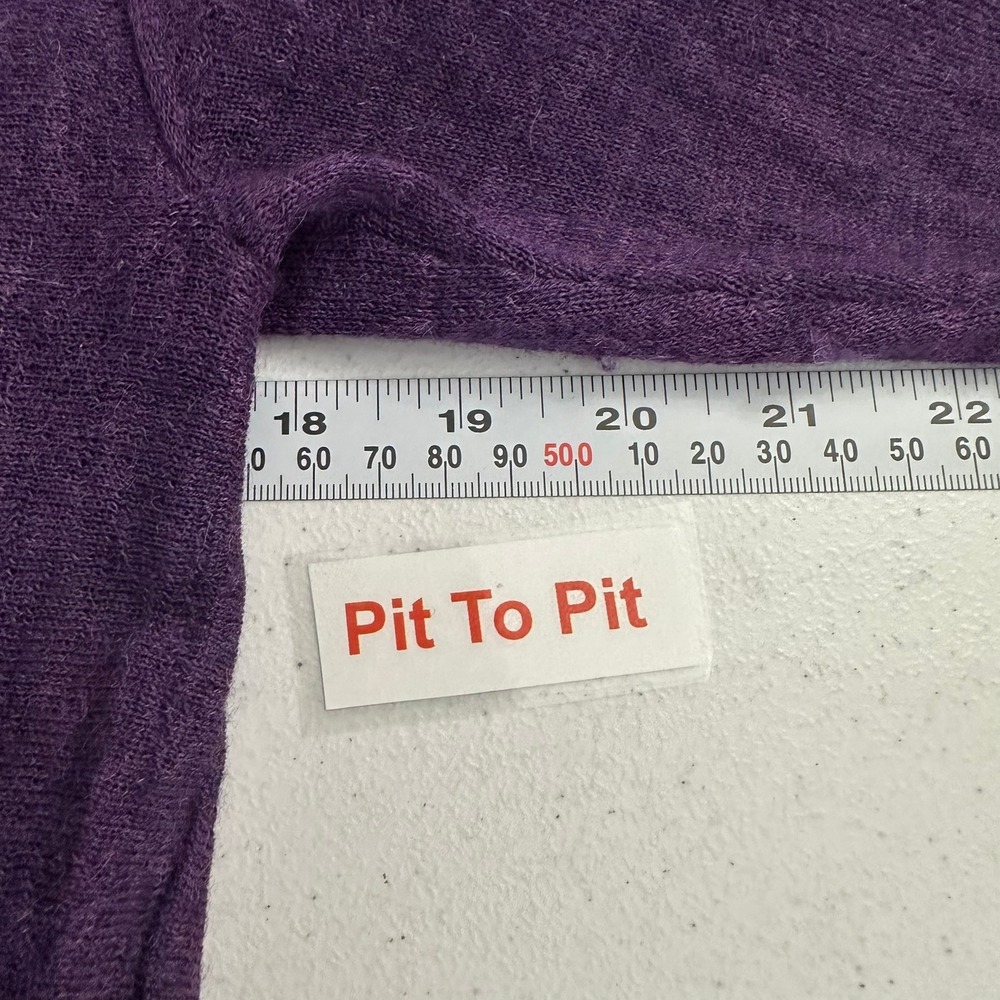 Eileen Fisher Womens Old Money Baby Alpaca Cadigan Size M Quiet Luxury Purple - Picture 6 of 8